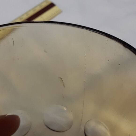 Vintage Bartlett Collins Golden Amber Thumbprint Goblet - Picture 7 of 7